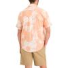 DOCKERS Men’s Regular Fit Short Sleeve Ultimate Shirt((New) Laine Slub Peach Bloom Print)