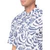 DOCKERS Men’s Regular Fit Short Sleeve Ultimate Shirt((New) Palmero Slub Lucent White Print)