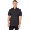 Dockers Men’s Classic Fit Short Sleeve Signature Comfort Flex Shirt (Standard and Big & Tall)(Black – Solid)