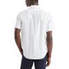 Dockers Men’s Classic Fit Short Sleeve Signature Comfort Flex Shirt (Standard and Big & Tall)(Lucent White – Nomad Stripe)