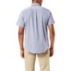 Dockers Men’s Classic Fit Short Sleeve Signature Comfort Flex Shirt (Standard and Big & Tall)(Medieval Blue – Gingham Plaid)