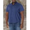 Dockers Men’s Classic Fit Short Sleeve Signature Comfort Flex Shirt (Standard and Big & Tall)((New) Medieval Blue – Solid)