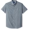 Dockers Men’s Classic Fit Short Sleeve Signature Comfort Flex Shirt (Standard and Big & Tall)(Ocean Blue – Searcy Print)