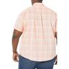 Dockers Men’s Classic Fit Short Sleeve Signature Comfort Flex Shirt (Standard and Big & Tall)(Orange Ochre – Alleman Plaid)