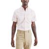 Dockers Men’s Classic Fit Short Sleeve Signature Comfort Flex Shirt (Standard and Big & Tall)(Orange Ochre – Alleman Plaid)