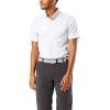 Dockers Men’s Classic Fit Short Sleeve Signature Comfort Flex Shirt (Standard and Big & Tall)(Paper White – Solid)