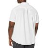 Dockers Men’s Classic Fit Short Sleeve Signature Comfort Flex Shirt (Standard and Big & Tall)(Paper White – Solid)