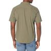 Dockers Men’s Regular Fit Short Sleeve Utility Shirt(Camo Green – Solid (Rip Stop))