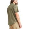 Dockers Men’s Regular Fit Short Sleeve Utility Shirt(Camo Green – Solid (Rip Stop))