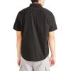 Dockers Men’s Regular Fit Short Sleeve Utility Shirt(Pirate Black – Solid (Rip Stop))