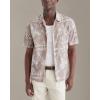 Dockers Men’s Short Sleeve Camp Collar Shirt (Regular and Big & Tall)(Pink – Fawn Print)