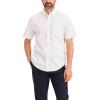 DOCKERS Men’s Classic Fit Short Sleeve Signature Shirt with Stain Defender((New) Cass Lucent White Print)