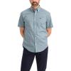 DOCKERS Men’s Classic Fit Short Sleeve Signature Shirt with Stain Defender((New) Serra Tourmaline Print)