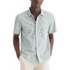 DOCKERS Men’s Regular Fit Short Sleeve Casual Shirt (Standard and Big & Tall)(Green – Loquat Harbor Grey)