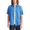 DOCKERS Men’s Regular Fit Short Sleeve Casual Shirt (Standard and Big & Tall)(Mirage Ceramic Blue)