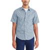 DOCKERS Men’s Regular Fit Short Sleeve Casual Shirt (Standard and Big & Tall)(Mountain Creek Blue – Riviera)