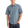 DOCKERS Men’s Regular Fit Short Sleeve Casual Shirt (Standard and Big & Tall)(Seaside Vintage Indigo)