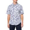 DOCKERS Men’s Regular Fit Short Sleeve Ultimate Shirt((New) Palmero Slub Lucent White Print)