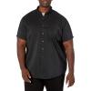 Dockers Men’s Classic Fit Short Sleeve Signature Comfort Flex Shirt (Standard and Big & Tall)(Black – Solid)