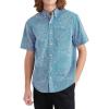 Dockers Men’s Classic Fit Short Sleeve Signature Comfort Flex Shirt (Standard and Big & Tall)(Blue Pollen Delft Print)