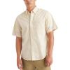 Dockers Men’s Classic Fit Short Sleeve Signature Comfort Flex Shirt (Standard and Big & Tall)(Khaki – Pipa Wheat Print)