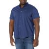 Dockers Men’s Classic Fit Short Sleeve Signature Comfort Flex Shirt (Standard and Big & Tall)((New) Medieval Blue – Solid)