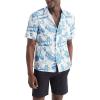 Dockers Men’s Short Sleeve Camp Collar Shirt (Regular and Big & Tall)(Outpost Ceramic Blue (Slub))