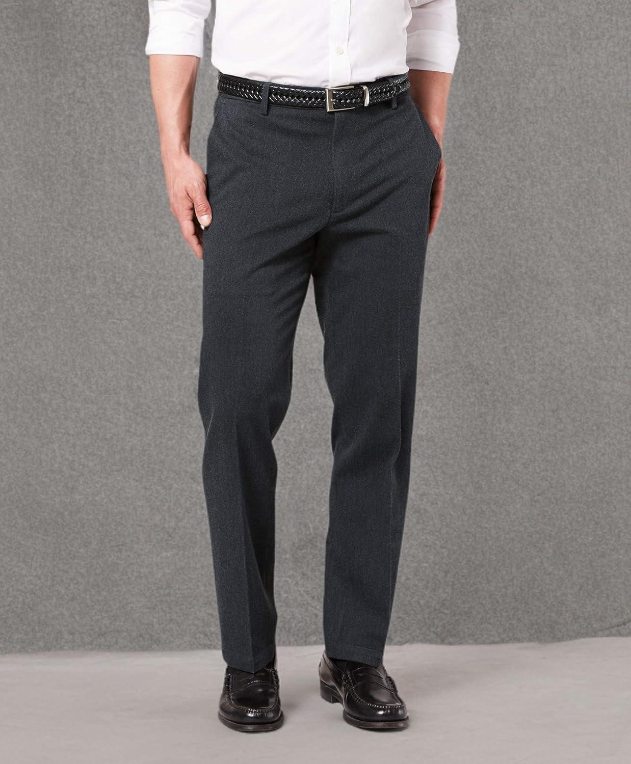 imageDockers Mens Classic Fit Signature Khaki Lux Cotton Stretch PantsCharcoal Heather