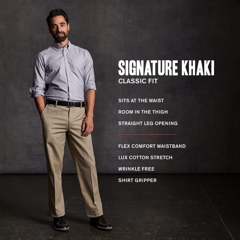 imageDockers Mens Classic Fit Signature Khaki Lux Cotton Stretch PantsCloud