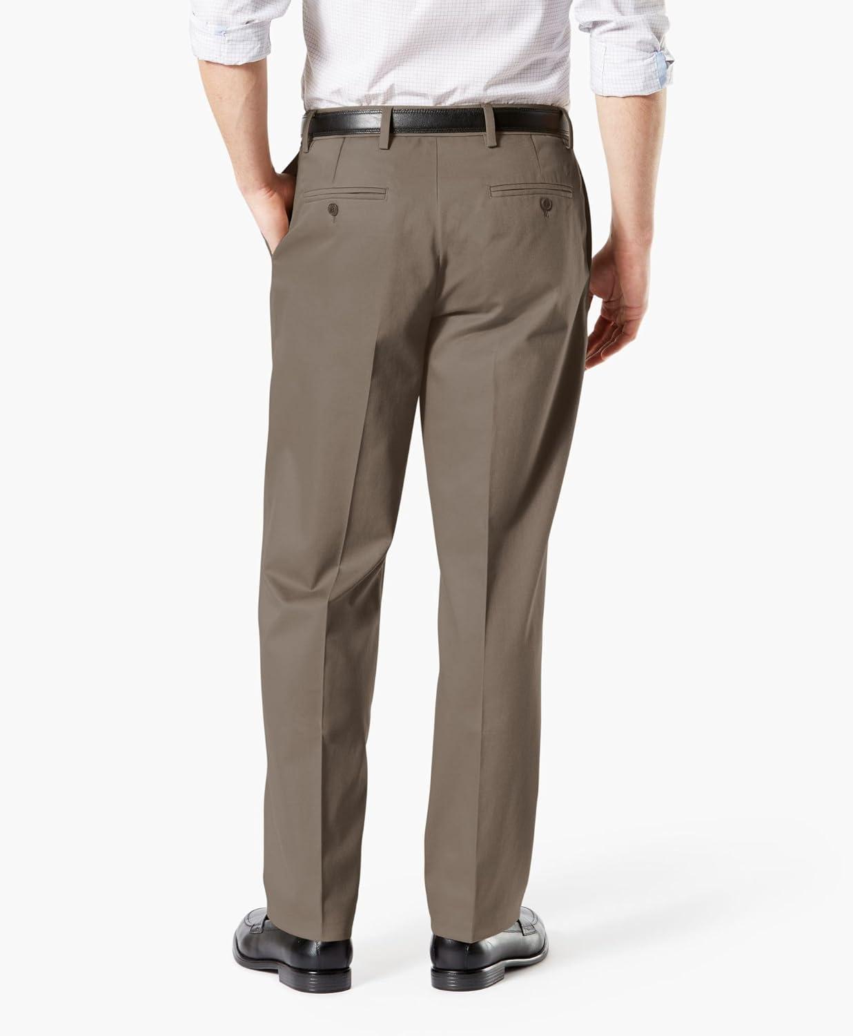 imageDockers Mens Classic Fit Signature Khaki Lux Cotton Stretch PantsDark Pebble