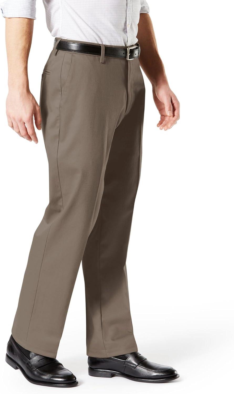 imageDockers Mens Classic Fit Signature Khaki Lux Cotton Stretch PantsDark Pebble