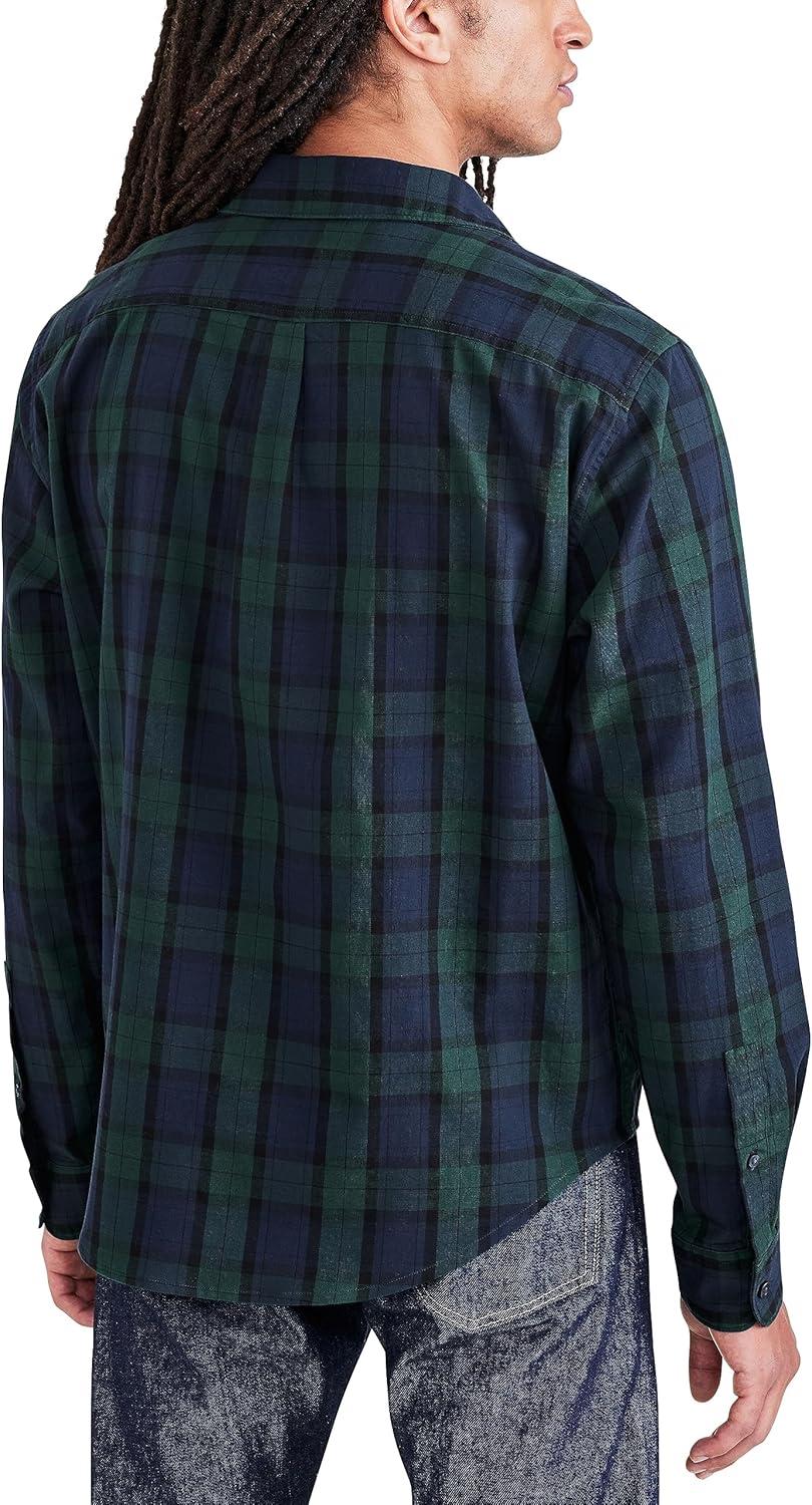 imageDockers Mens Regular Fit Long Sleeve Casual Shirt Regular and Big ampamp TallNavey Blazer  Montclair Oxford