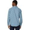 Dockers Men’s Regular Fit Long Sleeve Casual Shirt (Regular and Big & Tall)(Oceanview Blue – Dillon Print (Poplin))