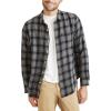 Dockers Men’s Regular Fit Long Sleeve Casual Shirt (Regular and Big & Tall)(Burma Grey – Seahaven Plaid (Flannel))