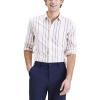 Dockers Men’s Regular Fit Long Sleeve Casual Shirt (Regular and Big & Tall)(Cherry Bomb Red – Laguna Stripe (Slub))