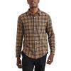 Dockers Men’s Regular Fit Long Sleeve Casual Shirt (Regular and Big & Tall)(Leather – Arnold Plaid (Flannel))