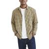 Dockers Men’s Regular Fit Long Sleeve Casual Shirt (Regular and Big & Tall)(Old Gold Yellow – Cupertino Plaid (Slub))