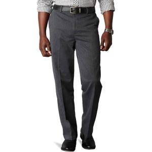 Dockers Men’s Classic Fit Signature Khaki Lux Cotton Stretch Pants(Charcoal Heather (Cotton)-discontinued)