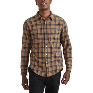 Dockers Men’s Regular Fit Long Sleeve Casual Shirt (Regular and Big & Tall)(Leather – Arnold Plaid (Flannel))
