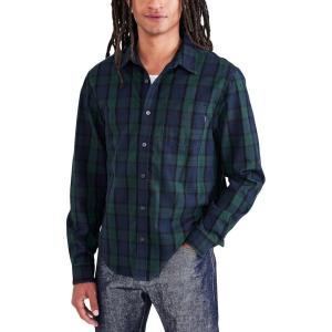 Dockers Men’s Regular Fit Long Sleeve Casual Shirt (Regular and Big & Tall)(Navey Blazer – Montclair (Oxford))