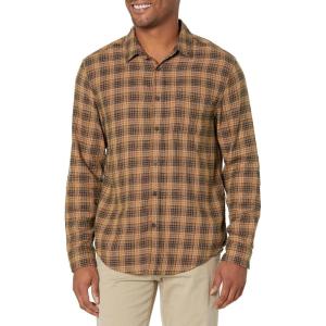 Dockers Men’s Regular Fit Long Sleeve Casual Shirt (Regular and Big & Tall)(Tan – Bakersz (Flannel))