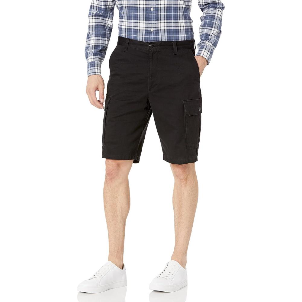 imageDOCKERS Mens Perfect Cargo Classic Fit ShortsMineral Black Waterless