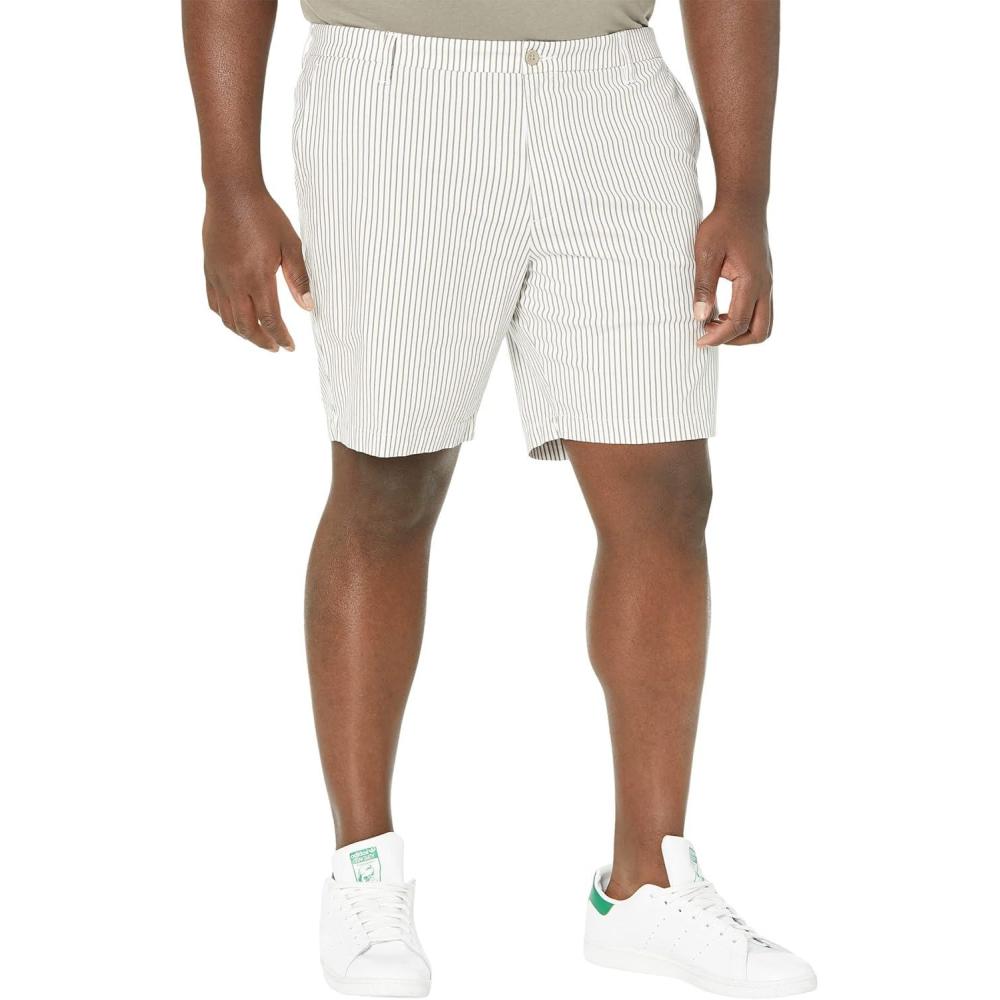 imageDockers Mens Straight Fit Supreme Flex Ultimate 95quot ShortsHarvest Gold  Stripe