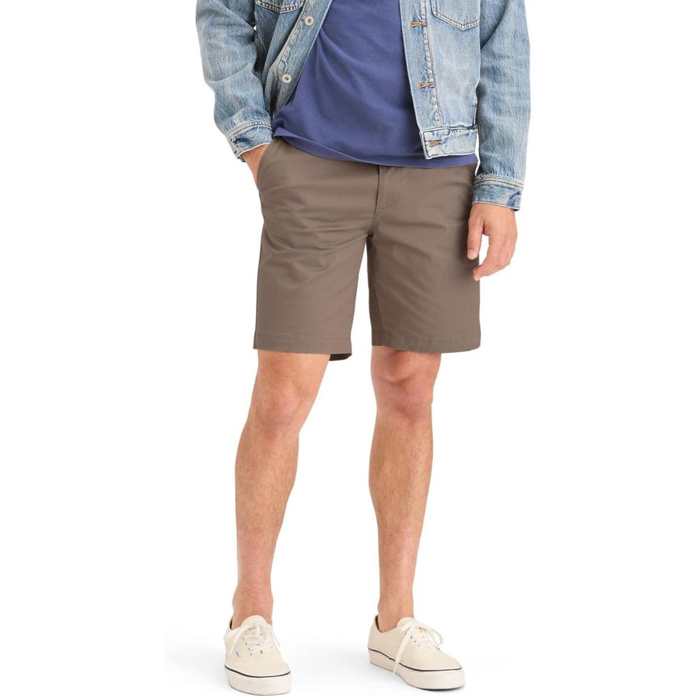imageDockers Mens Straight Fit Supreme Flex Ultimate 95quot ShortsNew Fossil