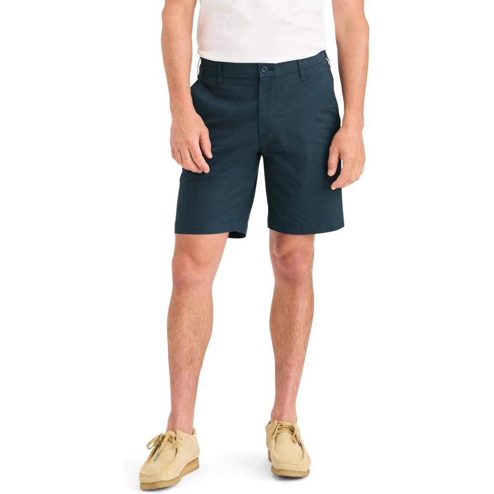 imageDockers Mens Straight Fit Supreme Flex Ultimate 95quot ShortsNew Stratified Sea