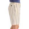 Dockers Men’s Straight Fit Supreme Flex Ultimate 9.5″ Shorts((New) Parkfield Buttercream X Crown Blue Stripe)