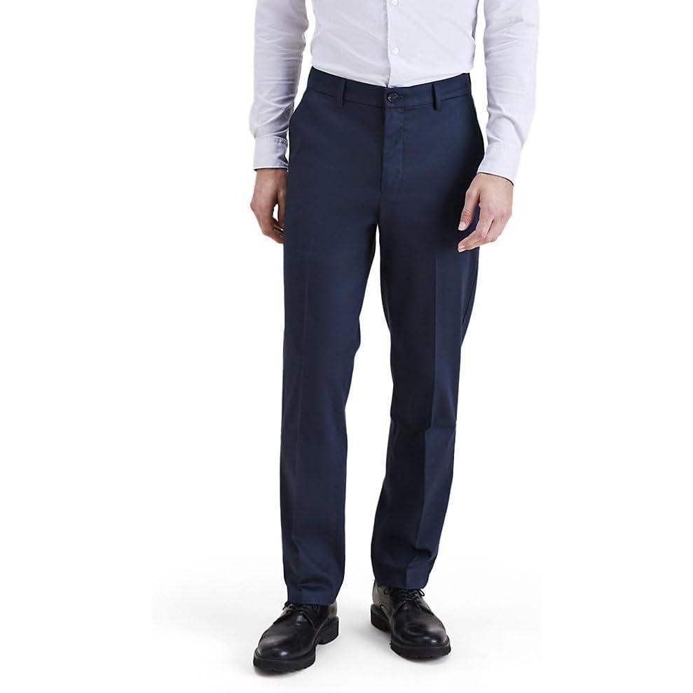imageDOCKERS Mens Straight Fit Signature Iron Free Khaki with Stain Defender Pants Regular and Big ampamp TallNavy Blazer
