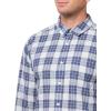 DOCKERS Men’s Regular Fit Long Sleeve Ultimate Shirt((New) Felice Slub Arctic Ice Plaid)