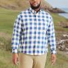 Dockers Men’s Classic Fit Long Sleeve Signature Comfort Flex Shirt (Standard and Big & Tall)(Blue – Glen Park Buffalo Check)