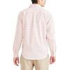 Dockers Men’s Classic Fit Long Sleeve Signature Comfort Flex Shirt (Standard and Big & Tall)(Lucent White – Carmel Print)
